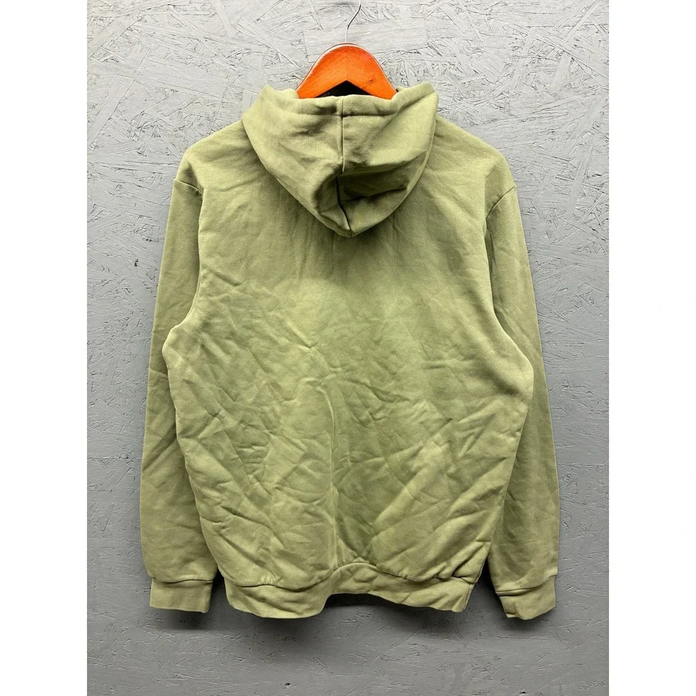 Adidas Feelcozy Fleece Hoodie Mens L Green Embroidered Logo Athleisure NWT